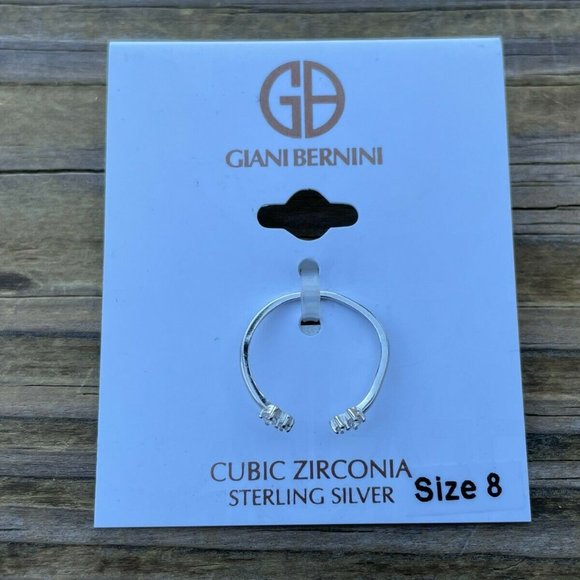 Giani Bernini Women Rings Sterling Silver Cubic Zirconia Rings Size 8 $40 - Picture 13 of 13